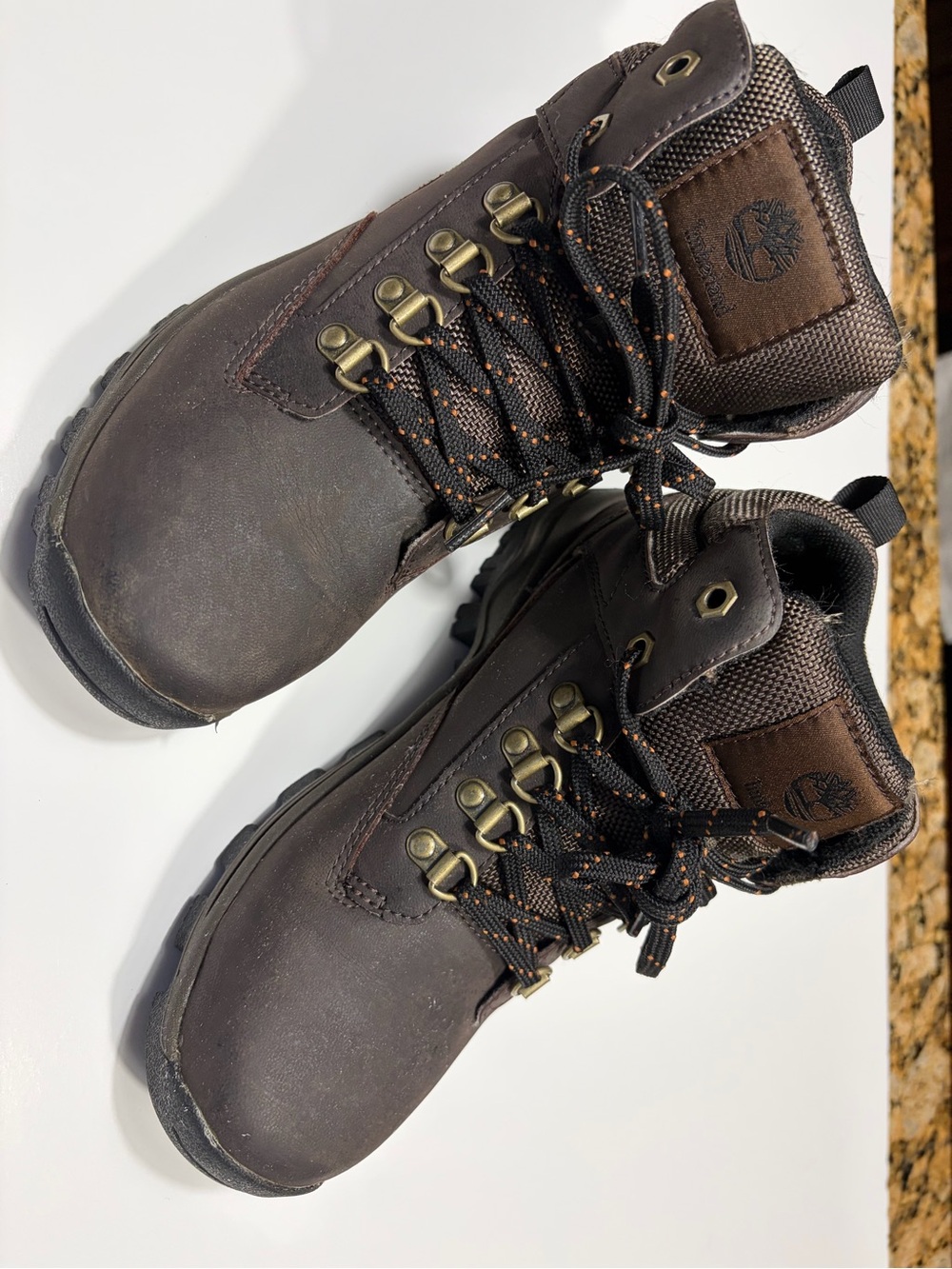 Timberland big boy Dark Brown Leather Hiking Boots